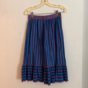 VINTAGE 70s floral prairie skirt